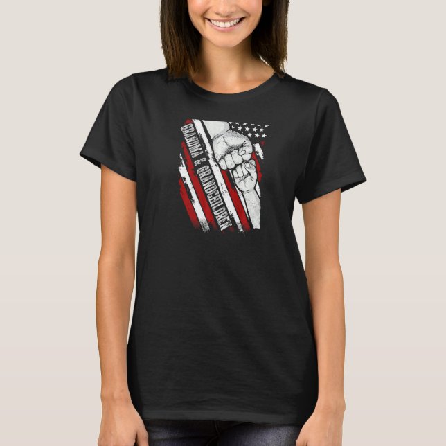 Camiseta Abuelos Abuelos Bandera De Estados Unidos Inquebra (Anverso)