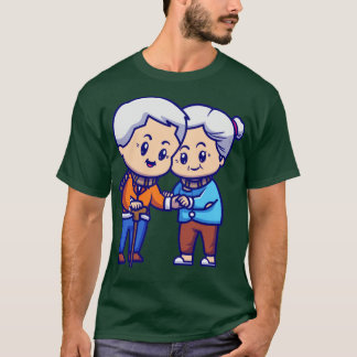 Camiseta Abuelos Cuitos Personalizado de Amor Pareja
