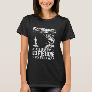 Camiseta Abuelos de carrete van de pesca Divertido pescador