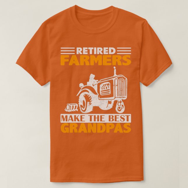Camiseta Abuelos de Tractor de Campesinos Retirados Gracios (Diseño del anverso)
