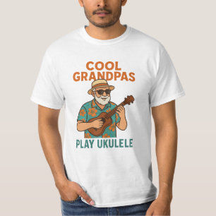 Camiseta Abuelos Geniales Tocan el Ukulele Divertido