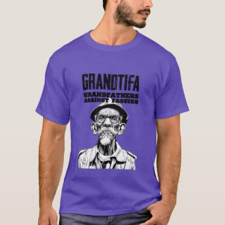 Camiseta Abuelos Grandtifa Contra el Fascismo divertido