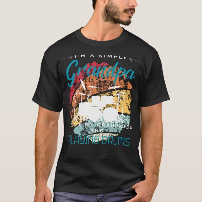 Camiseta Abuelos simples tambores Amor - Tee divertido para (Anverso)