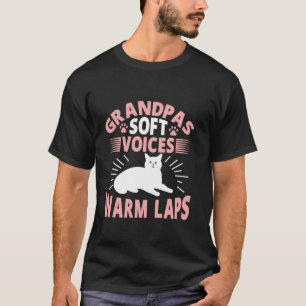 Camiseta Abuelos Voces Suaves Regazos Calientes Gato Abuelo