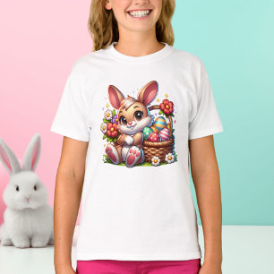 Camiseta Abundancia caprichosa de Pascua con canasta