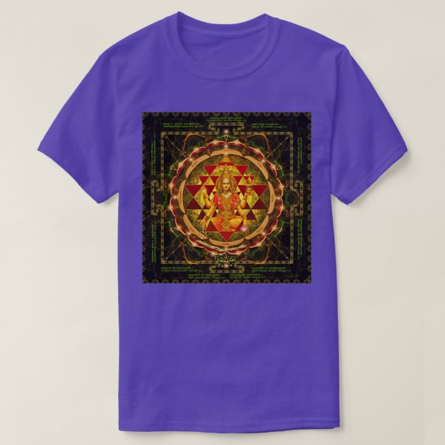 Camiseta Abundancia de Shri Yantra Maha Lakshmi Ashtakam (Diseño del anverso)