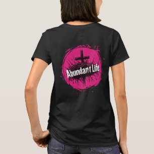 Camiseta Abundant Life Cross & Crown (reverso)