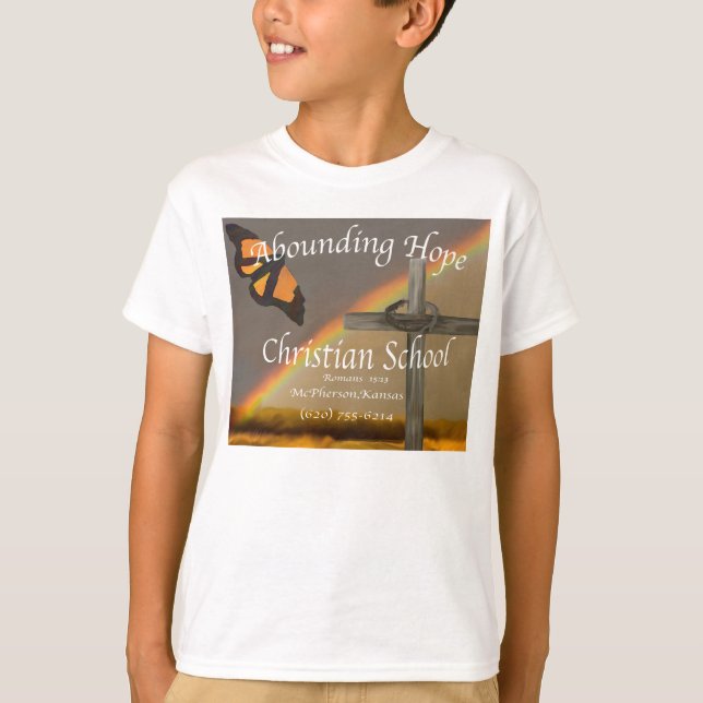 Camiseta Abundante esperanza para los romanos 15:13 (Anverso)