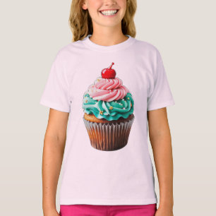Camiseta Abundante Ilustracion de tarta de cumpleaños Clipa