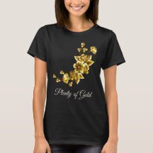 Abundante Oro Floral Elegante