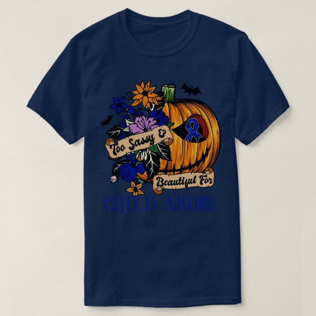 Camiseta Abuso Infantil Concienciación retro halloween espe (Diseño del anverso)