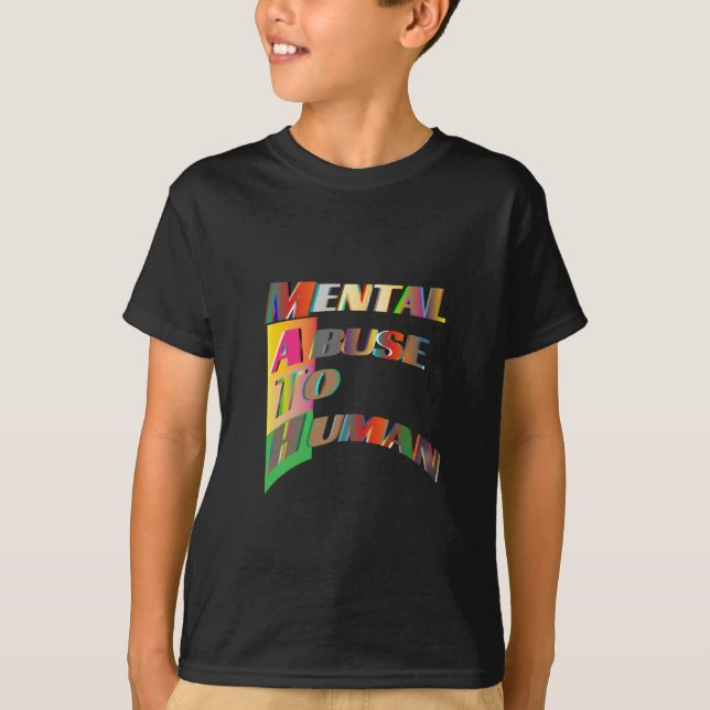 Camiseta Abuso Mental En Matemáticas Para Los Humanos (Anverso)