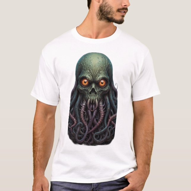 Camiseta Abyssal Enigma Muerte Creatividad Metalizado Tees (Anverso)