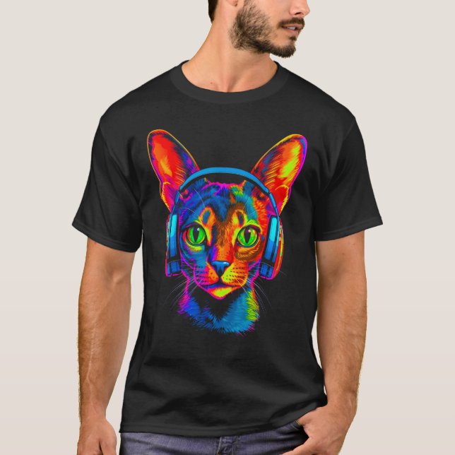 Camiseta Abyssinian Cat DJ Festival (Anverso)