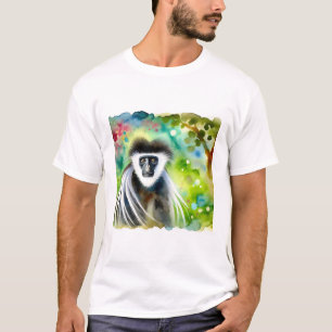 Camiseta Abyssinian colobus monkey 031024AREF146 - Watercol