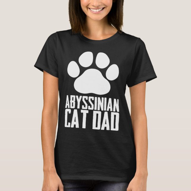 Camiseta Abyssinian kitten  Abyssinian mom  Abyssinian dad  (Anverso)