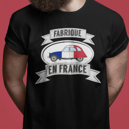 Camiseta Abzeichen Oldtimer 2cv fabrique en France