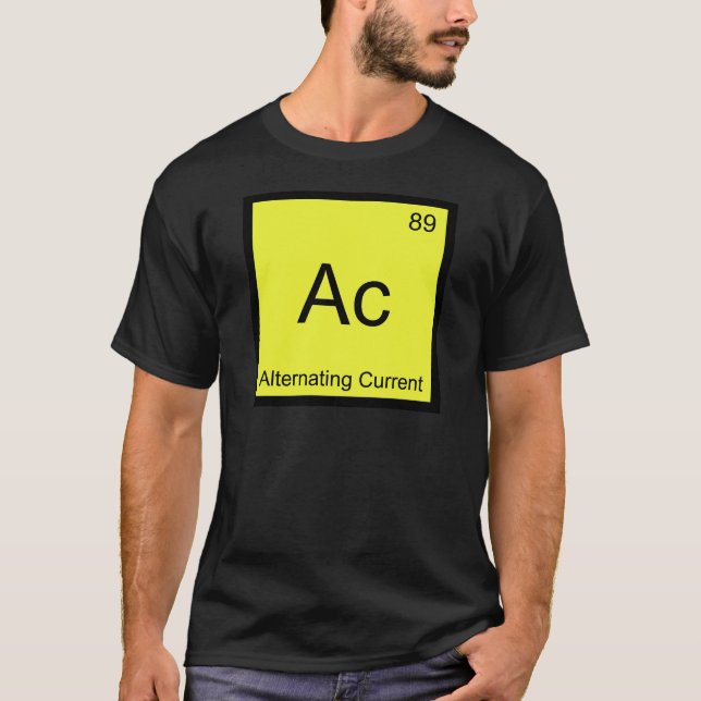 Camiseta Ac - Corriente Alterna Símbolo de Elemento Químico (Anverso)