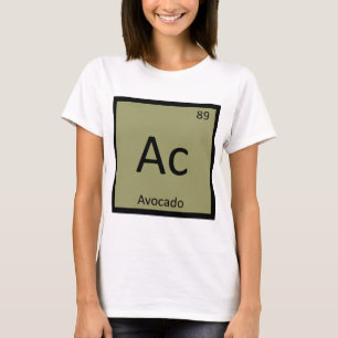 Camiseta Ac - Química de la Fruta del Aguacate Símbolo de l