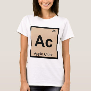 Camiseta Ac - Química del Cider de Manzana Símbolo de la Ta
