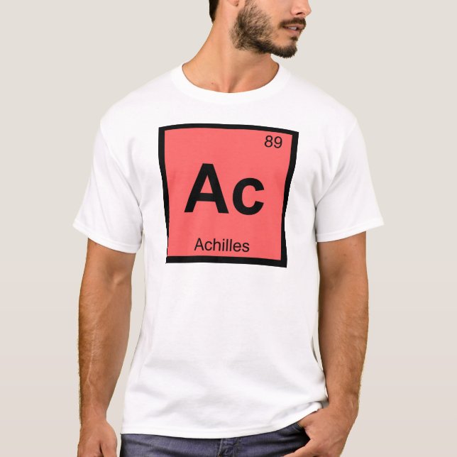 Camiseta Ac - Tabla Periódica De Química Griega De Aquiles (Anverso)