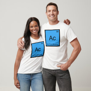 Camiseta Ac - Tee De Símbolo De Elemento Químico De Aire Ac