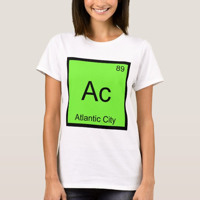 Camiseta Ac - Tee Símbolo De Elemento Químico De Atlantic C (Anverso)