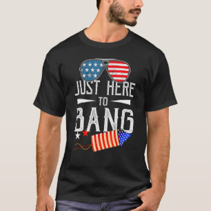 Camiseta Acá A Bang Patriótico De Fuegos Artificiales El 4 