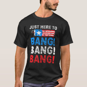 Camiseta Acá A Bang Patriótico De Fuegos Artificiales El 4 