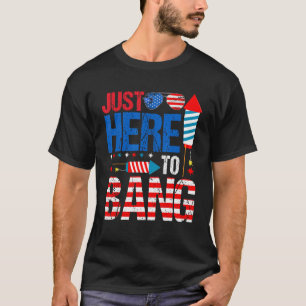 Camiseta Acá A Bang Patriótico De Fuegos Artificiales El 4