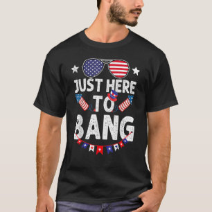 Camiseta Acá A Bang Patriótico De Fuegos Artificiales El 4