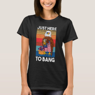 Camiseta Acá A Bang Retro Vintage Firework Eagle USA