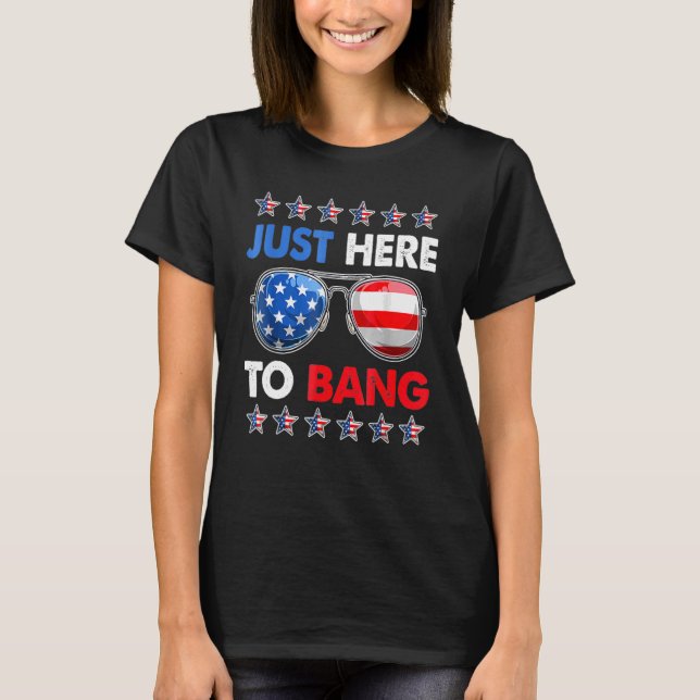 Camiseta Acá A Bangg 4 De Julio Gafas De Sol De Eeuu (Anverso)