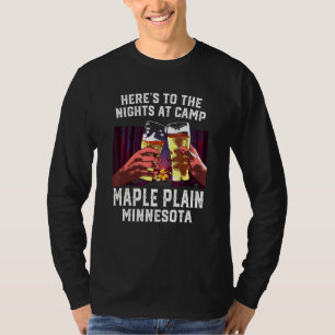 Camiseta Acá A Las Noches De Camp Maple Plain Camping Mi