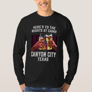Camiseta Acá A Las Noches En Camp Canyon City Camping Te