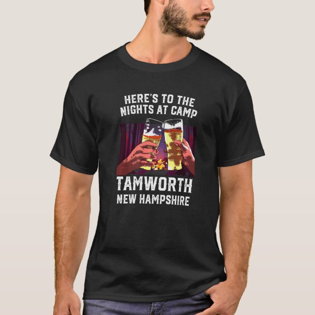 Camiseta Acá A Las Noches En El Campamento Tamworth Camping (Anverso)