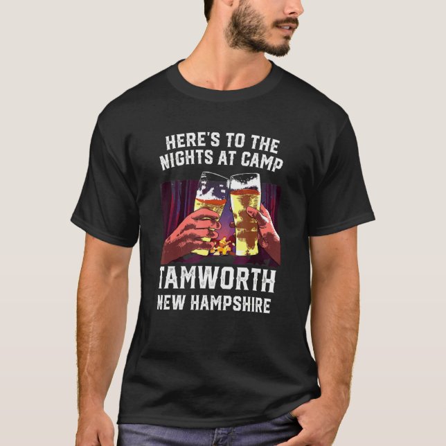 Camiseta Acá A Las Noches En El Campamento Tamworth Camping (Anverso)