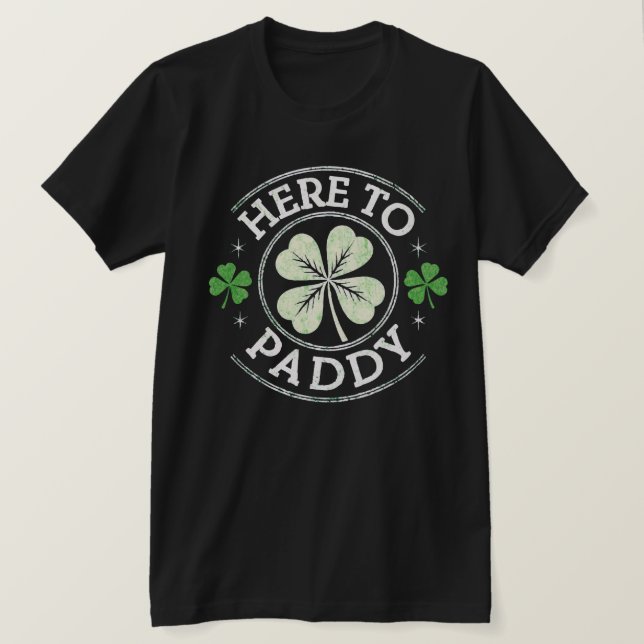 Camiseta Acá al Día de San Patricio de Paddy Shamrock (Anverso del diseño)