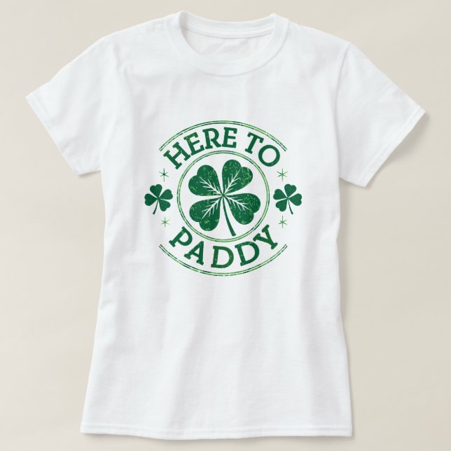 Camiseta Acá al Día de San Patricio de Paddy Shamrock (Diseño del anverso)