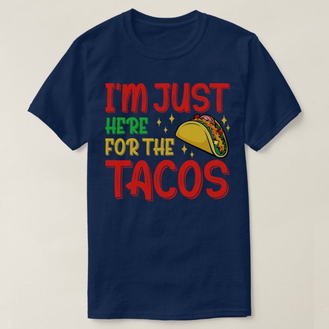 Camiseta Acá Para El 4 De Julio De Tacos (Diseño del anverso)