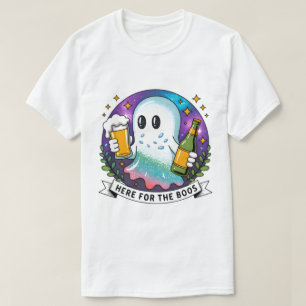 Camiseta Acá para el Halloween de Boos Beer Ghost-Funny 202