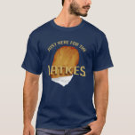 Camiseta Acá para la diversión moderna de Latkes Hanukkah<br><div class="desc">Celebren Hanukkah con orgullo y humor mientras se reúnen con toda la familia. Este diseño gráfico del festival es un regalo perfecto para las vacaciones. Ya sea por tu vecino,  familia,  esposo,  tío o novio</div>