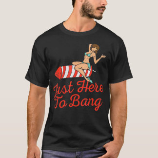 Camiseta Acá para los bomberos de Bang Funny 4 de Julio Hom