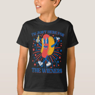 Camiseta Acá Para Los Wieners Perro Caliente Gracioso 4 De