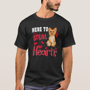 Camiseta Acá Para Robar Corazones Yorkshire Terrier Dog Val