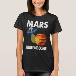 Camiseta Acá Vamos Marte Jóvenes Espacio Tees Red Mars Plan