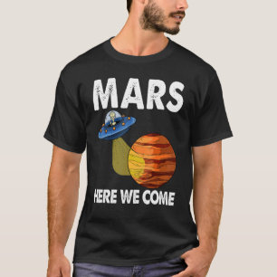 Camiseta Acá Vamos Marte Jóvenes Espacio Tees Red Mars Plan