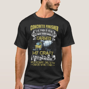 Camiseta Acabado De Hormigón El Dolor Es Construcción Real