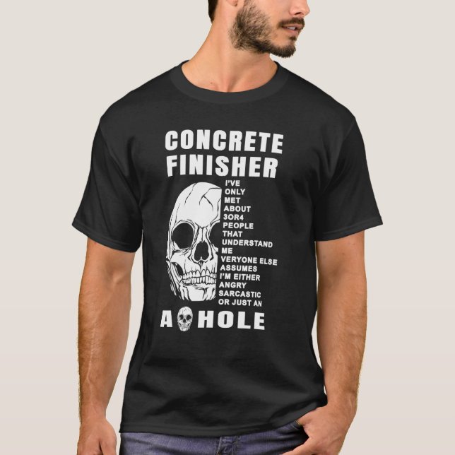 Camiseta Acabador de hormigón de construcción Calavera Carr (Anverso)