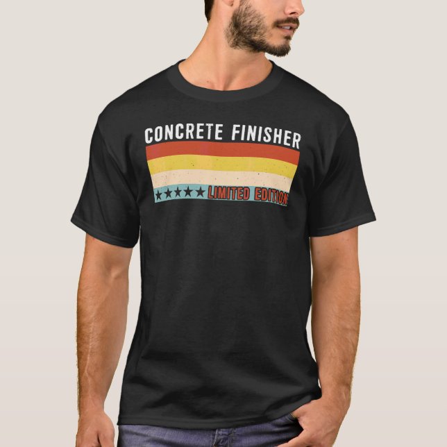Camiseta Acabador de Hormigón Título de Trabajo Profesión T (Anverso)